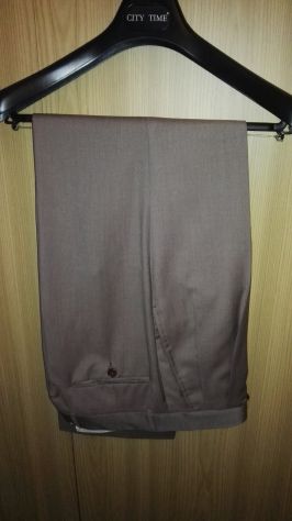 Completo giacca pantaloni marrone chiaro pura lana vergine - Foto 7