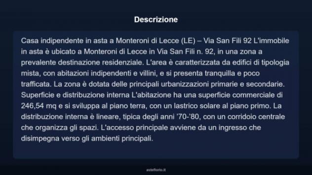 Immobile in asta di 246 m² con più di 5 locali in vendita a Monteroni di Lecce - Foto 3