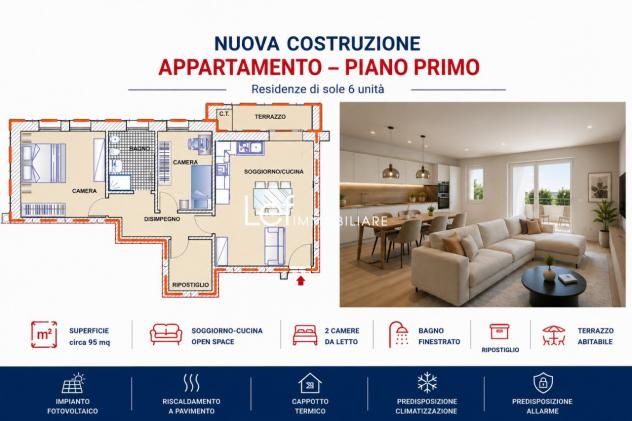 APPARTAMENTO di 3 vani e di 95 mq (CORDIGNANO) rif. AA82_7