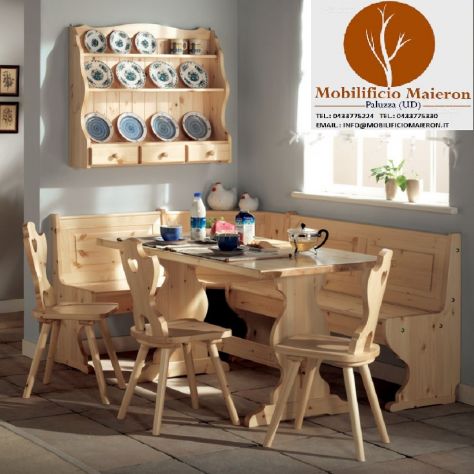 Panche Modena Per Arredamento Pub Birreria Cod 605 In Legno Con Schienale - Foto 6