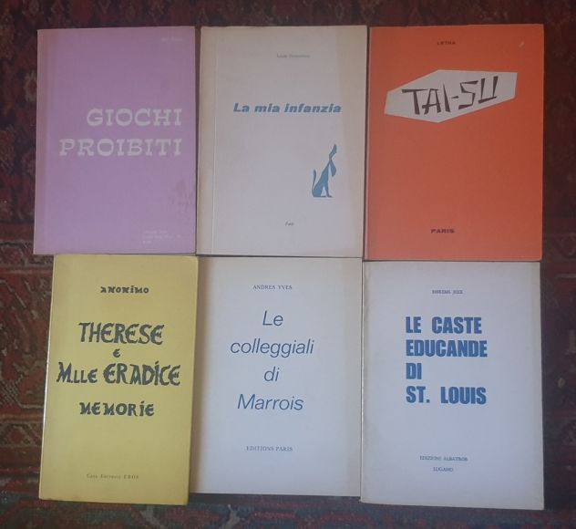 Lotto 6 libri erotismo anni '60 '70