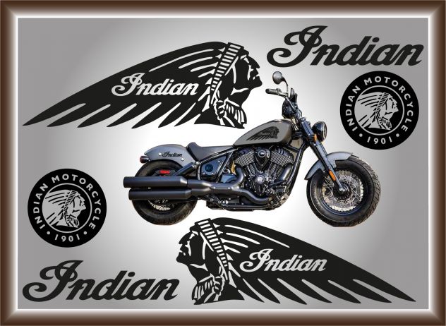 Kit Adesivi INDIAN MOTORCYCLE - DX-SX - serbatoio-paraurti-coppa sottosella