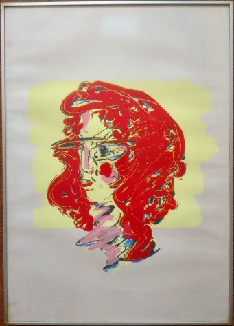 Quadro Gustavo Bonora Ritratto di Donna Rossa