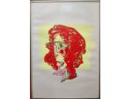 Quadro Gustavo Bonora Ritratto di Donna Rossa