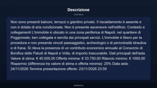 Immobile in asta di 44 m² in vendita a Napoli - Foto 9