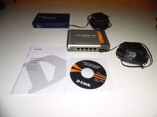 4 SWITCH DIVERSI DA 4,5,8 PORTE,MARCHE EDIMAX,D-LINK,NETGEAR,D-LINK HA IL CD IST - Foto 4