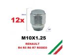 KIT 12 dadi bulloni ruota Renault r4 r5 r6 Rodeo