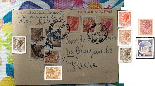 B72 - RARA CARTOLINA CON FRANCOBOLLO
