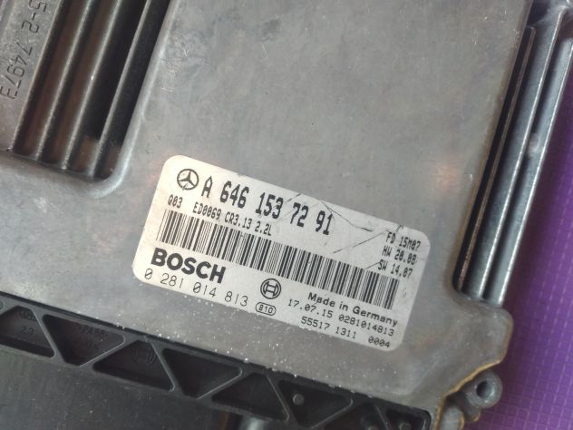 ECU MERCEDES CR3.13 2.2 0281014813 A6461537291 EDC16C2 ECU CENTRALINA MOTORE ME - Foto 4