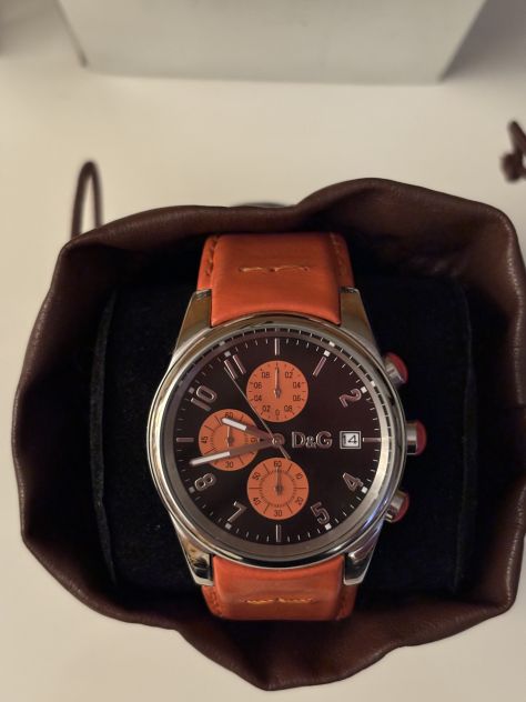 OROLOGIO AL QUARZO CON CRONOGRAFO,DA UOMO,FIRMATO ORIGINALE”D &amp; G:DOLCE &amp; GABB - Foto 5
