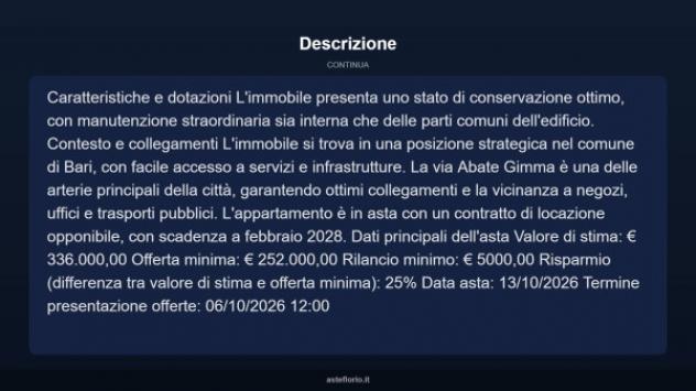 Immobile in asta di 98 m² in vendita a Bari - Foto 5