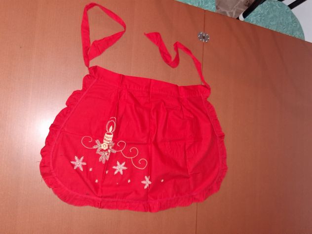 Lotto 3 Grembiuli puro Cotone: Natalizio - SanCarlo - Trapuntato + Camice cucina - Foto 5