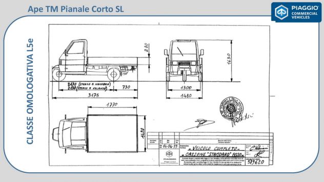 Piaggio Ape TM P703 Cassone Fisso - Foto 8