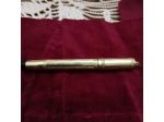 Penna antica Simplex laminata in oro con pennino in oro 14 K.