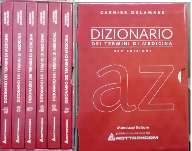 Dizionario Medico Garnier Delamare XXV Edizione 6 volumi &quot;AZ&quot;.