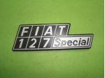 Fiat 127 Special scritta logo targhetta baule posteriore NUOVA in metallo