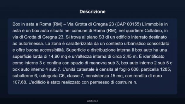 Immobile in asta di 14 m² in vendita a Roma - Foto 3