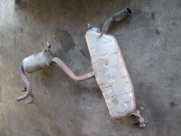 1K0253209C MARMITTA TUBO SCARICO CENTRALE SILENZIATORE ANTERIORE POSTERIORE AUDI A3 1.6 D 85KW 6M 5P (2006) RICAMBIO USATO 1K6253609AA