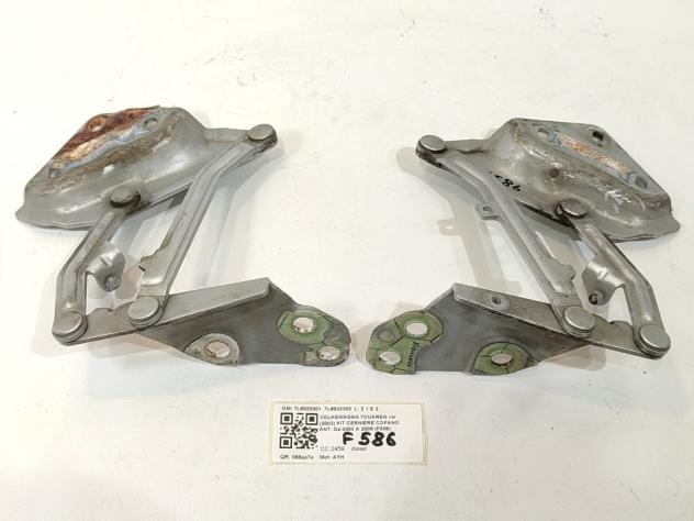 CERNIERE COFANO ANTERIORE DX E SX VOLKSWAGEN Touareg 1° Serie 7L6823301 7L6823302 AYH (0206) - Foto 3