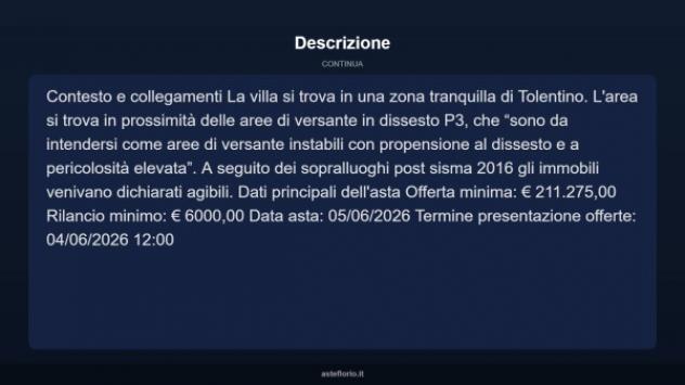 Immobile in asta di 505 m² con più di 5 locali in vendita a Tolentino - Foto 4