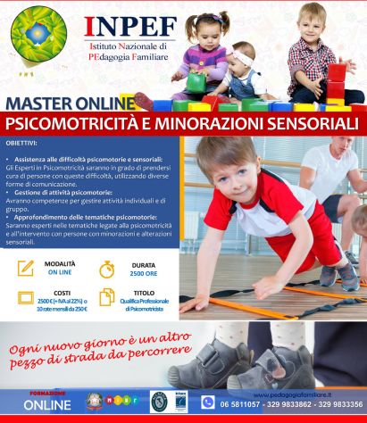 Master Online in Psicomotricità e Minorazioni Sensoriali