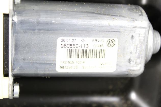 3C1837462L MOTORINO MECCANISMO ALZA-VETRO ALZA-CRISTALLO PORTA ANTERIORE DESTRA VOLKSWAGEN PASSAT SW 2.0 D 103KW 6M 5P (2007) RICAMBIO USATO 1K0959702 - Foto 4