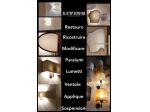 Lampade moderne a parete e paralumi da restaurare e modificare