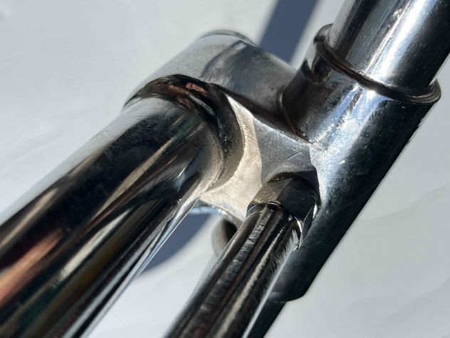 Manubrio cromato per bici donna e uomo con freni a bacchetta - Foto 5