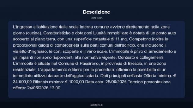 Immobile in asta di 84 m² in vendita a Passirano - Foto 5