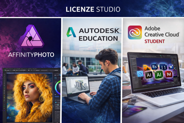 🎓 Licenze Studio Originali – Affinity Photo | Autodesk Education | Adobe CC Stu