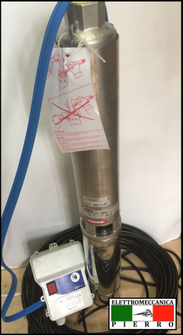 4GS07 POMPA SOMMERSA POZZI LOWARA V230 1HP + CAVO 30MT SALVAMOTORE CONDENSATORE - Foto 2