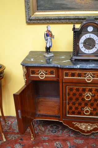 Servante stile Luigi XV transizione lastronata a marqueterie - Foto 2