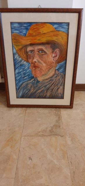 vendo quadri mia produzione con cornice e vetro riprod.autoritratti Van Gogh - Foto 8
