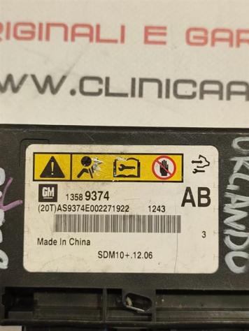CENTRALINA AIRBAG CHEVROLET Orlando 1° Serie 13589374 Z20D1 (1014) - Foto 2