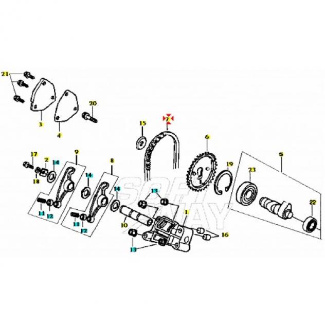 Catena distribuzione Sym Super Duke - 1C14401H01000 - Foto 4