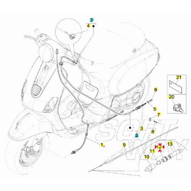 Protezione sdoppiatore scooter Piaggio Vespa Ape 271976 e 271977 - Foto 5