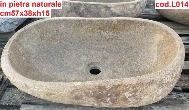Lavabo lavandino da appoggio in pietra naturale 5 - Foto 6