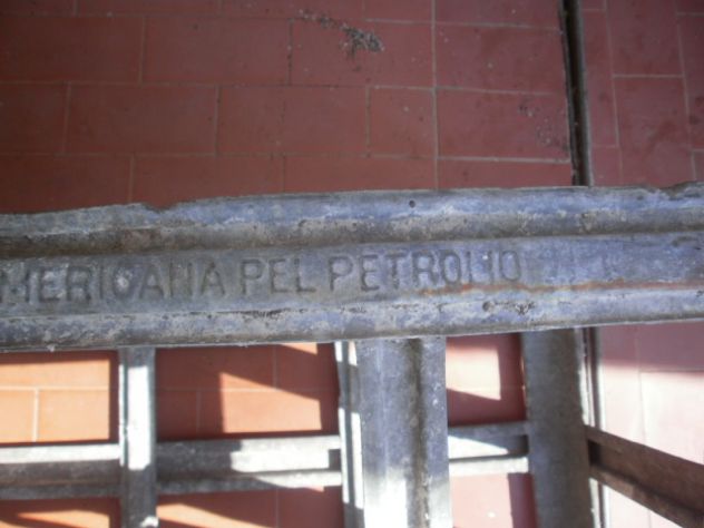 benzina esso cassa porta taniche latta anni 30 d'epoca - Foto 3