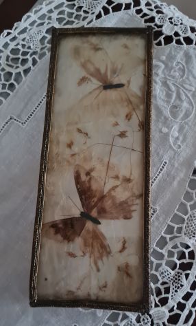 Curioso antico   piccolo  espositore piano    in  metallo  dorato - Foto 2