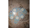 Cosini blu di tessuto da appendere