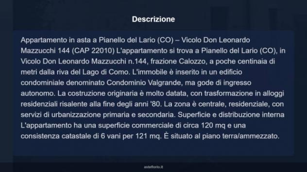 Immobile in asta di 120 m² in vendita a Pianello del Lario - Foto 7