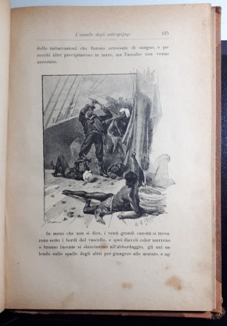 UN DRAMMA  SULL'OCEANO PACIFICO, E. SALGARI, BEMPORAD 1921. - Foto 5