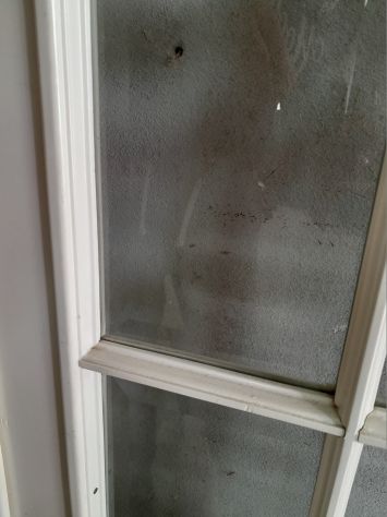 Porta doppia in legno con vetri, Laccata Bianco Opaco - Foto 7