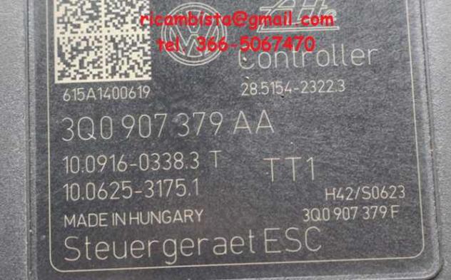 3Q0907379AA Volkswagen Golf VII gruppo ABS centralina pompa - Foto 2