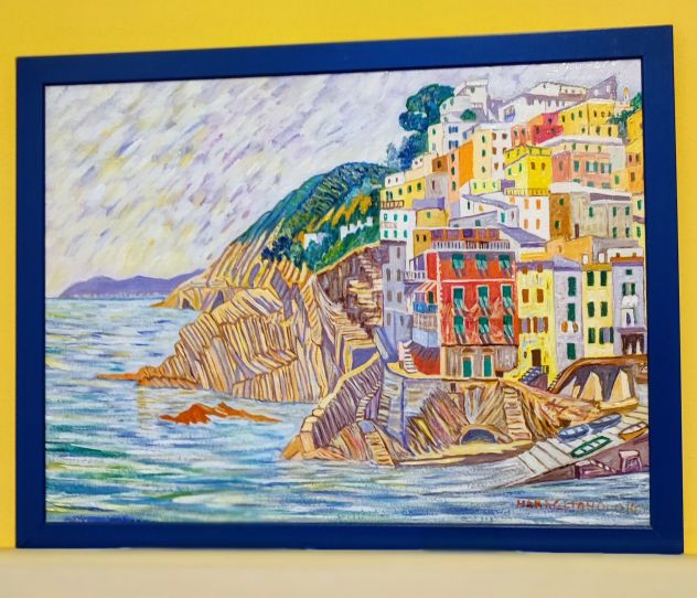 Quadro pittore Gualberto Maragliano "Boccadasse" - Foto 5