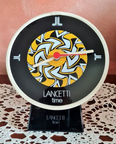 Orologio Lancetti vintage anni '80 da tavolo e da parete