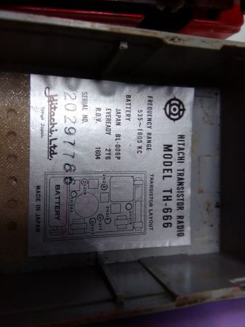 2 radio vintage an 1958 e 1960 in OM di marca HITACHI E SHARP - - Foto 10