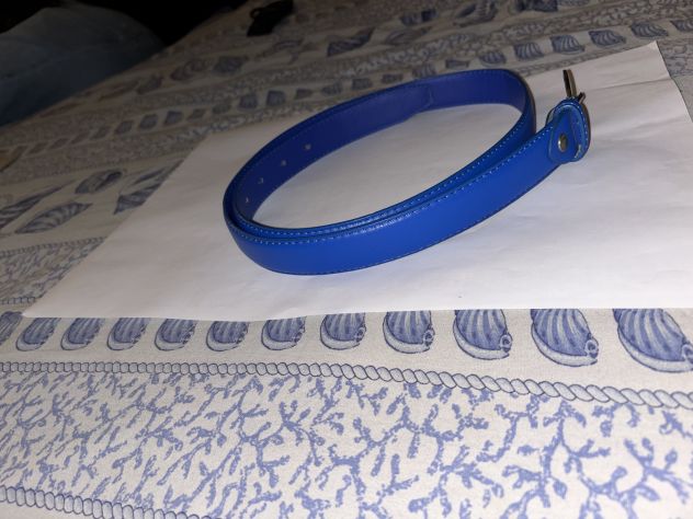 CINTURA NUOVA DA DONNA IN FINTA PELLE E FIBBIA IN METALLO ARGENTO LUCIDO TAGLIA - Foto 4