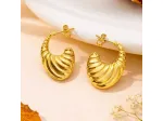 Gold Chunky Huggie Hoop Earrings for Women