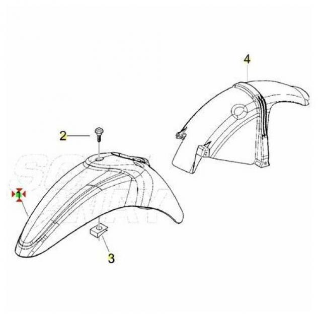 Parafango anteriore Piaggio Liberty 59966600NG - Foto 3